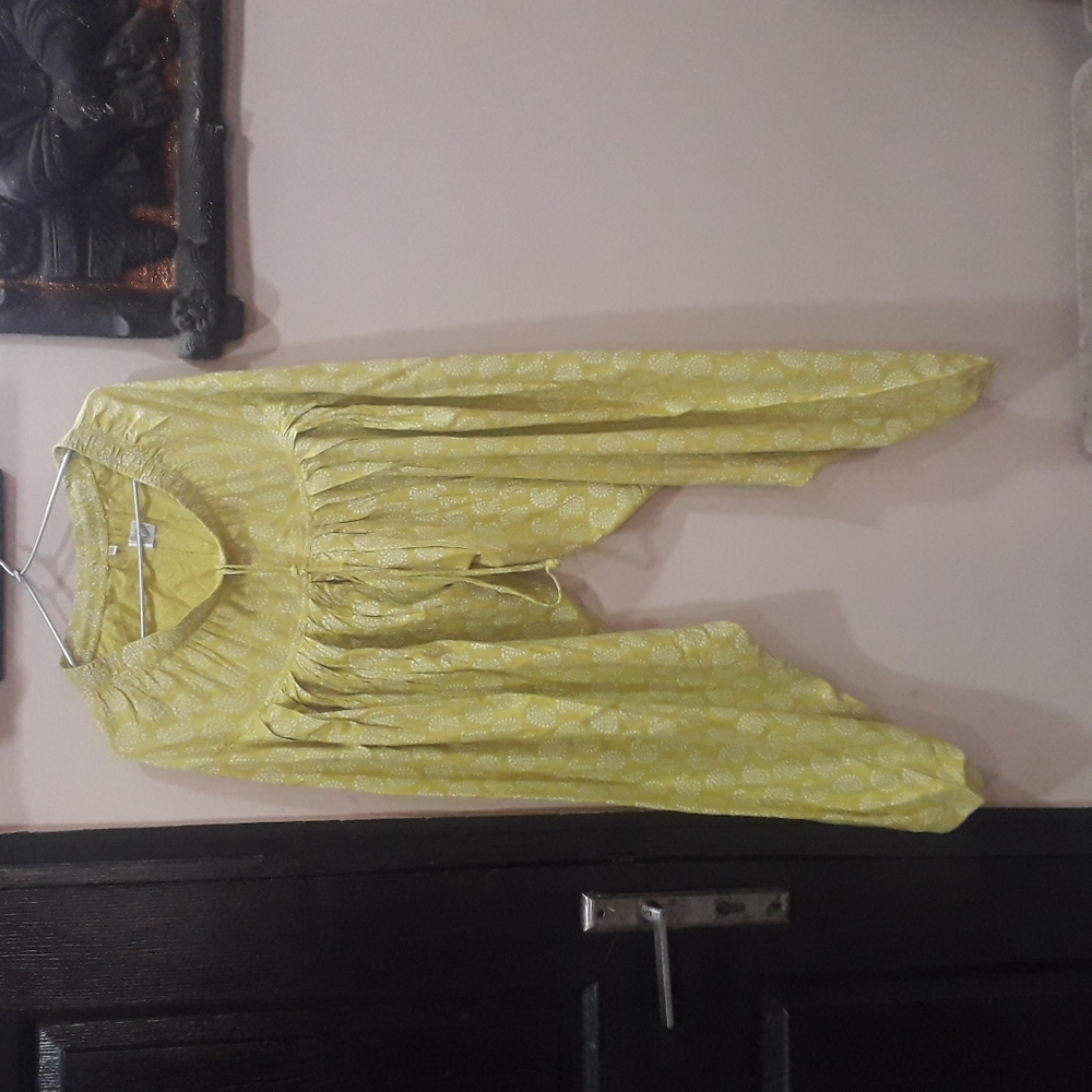 Biba green kurta with yellow ambi print salwar - Picture 6 of 8